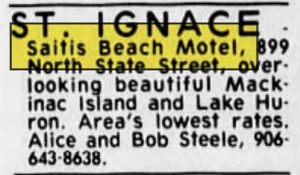 Fran Miles Motel (Saitis Beach Motel) - June 1981 Ad (newer photo)
